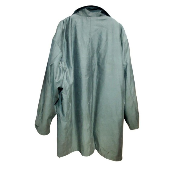 VTG London Fog Trench Coat 2XL Army Green 90s Classic Distressed Removable Liner - Picture 2 of 16